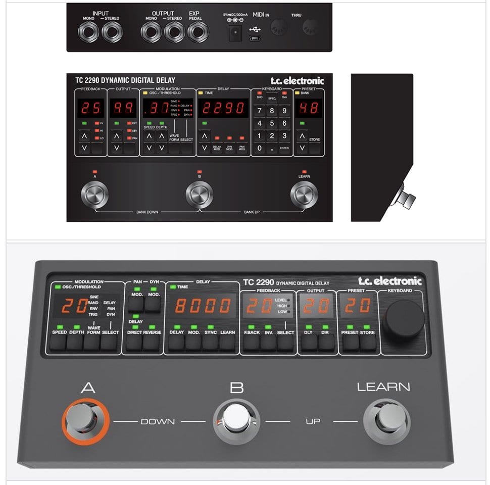 TC Electronic muestra el clásico delay digital 2290 un pedal de