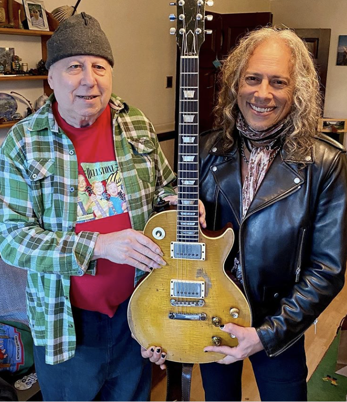 Kirk Hammett con el difunto Peter Green