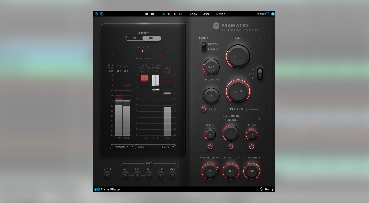 Plugin Alliance presenta el Brainworx bx_limiter True Peak gearnews.es