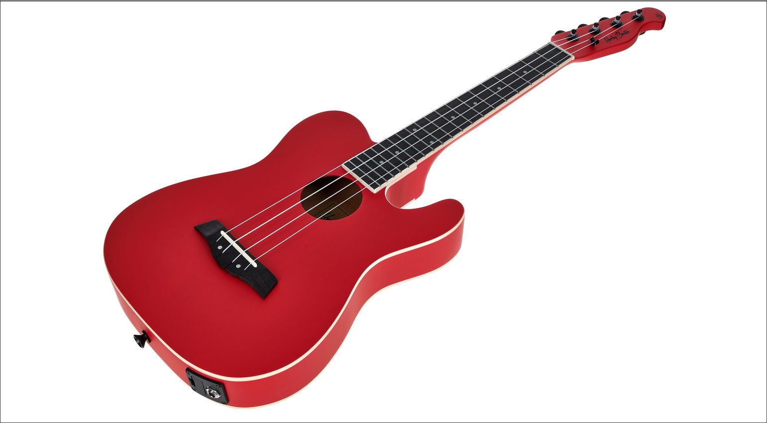 Harley Benton Rocker Uke Red Satin y UkeBass OPNT gearnews.es